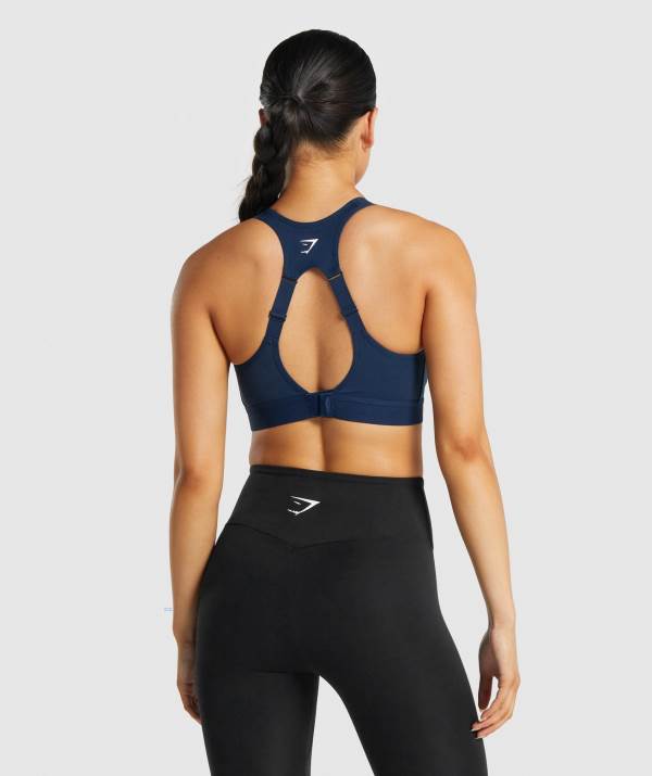 Damske Športové Podprsenky Gymshark Open Back Námornícka Modrá | DF8247901